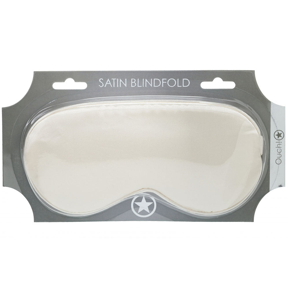 OUCH! Satin Mask - Gold - Gold Eye Mask in packaging, perfect for intimate exploration and heightening senses.