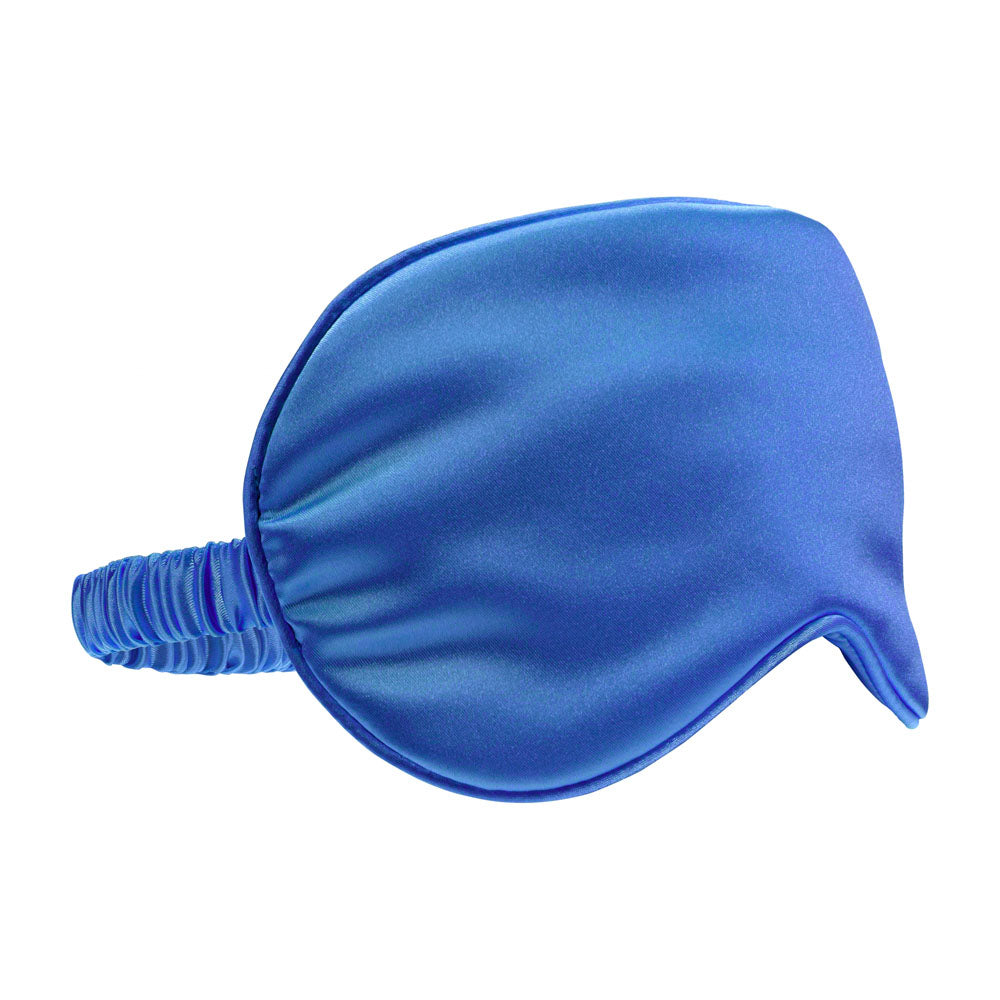 OUCH! Satin Mask - Royal  - Royal  Eye Mask in blue satin fabric with elastic band for intimate exploration.