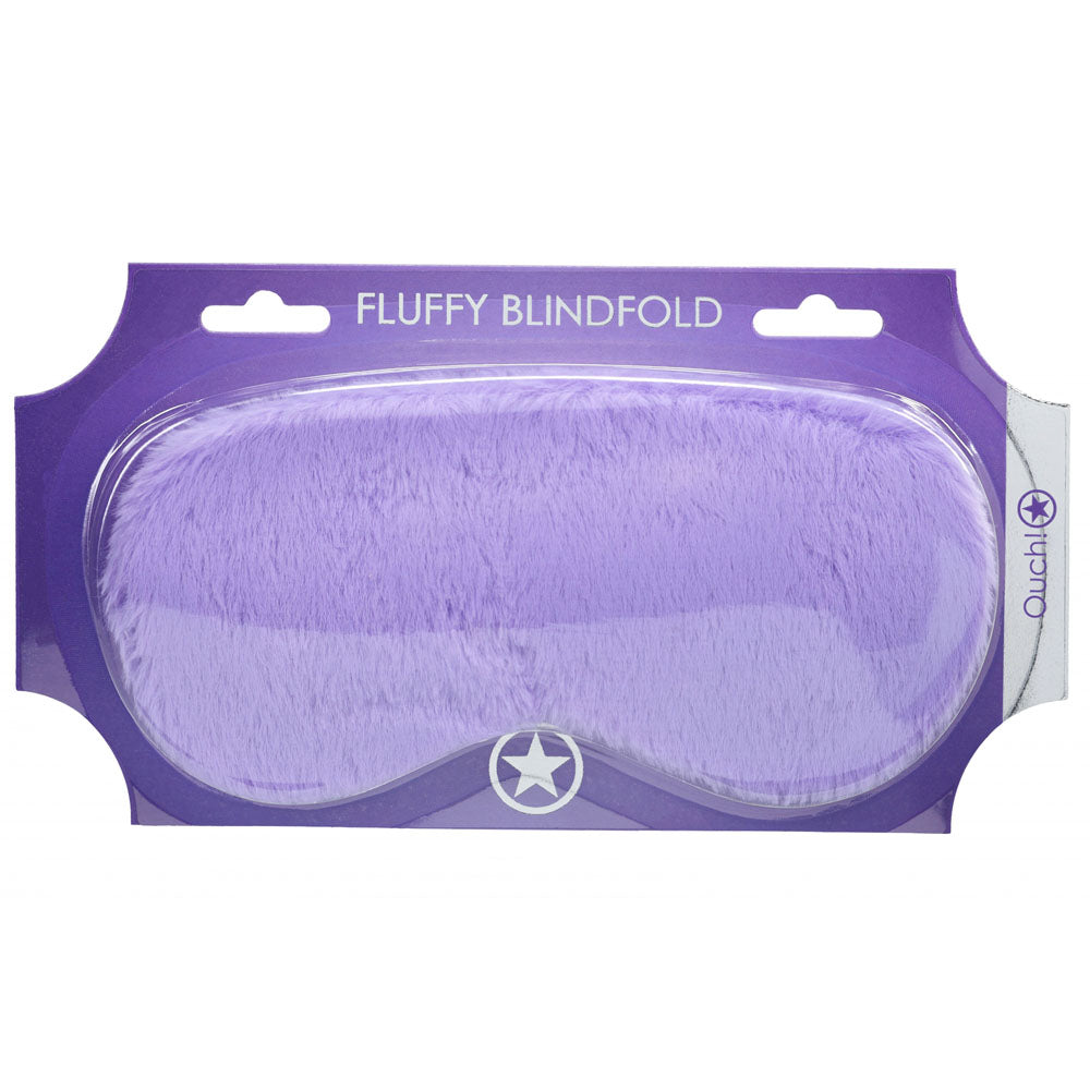 OUCH! Fluffy Mask -  -  Fluffy Eye Mask packaging featuring a soft purple fluffy blindfold.