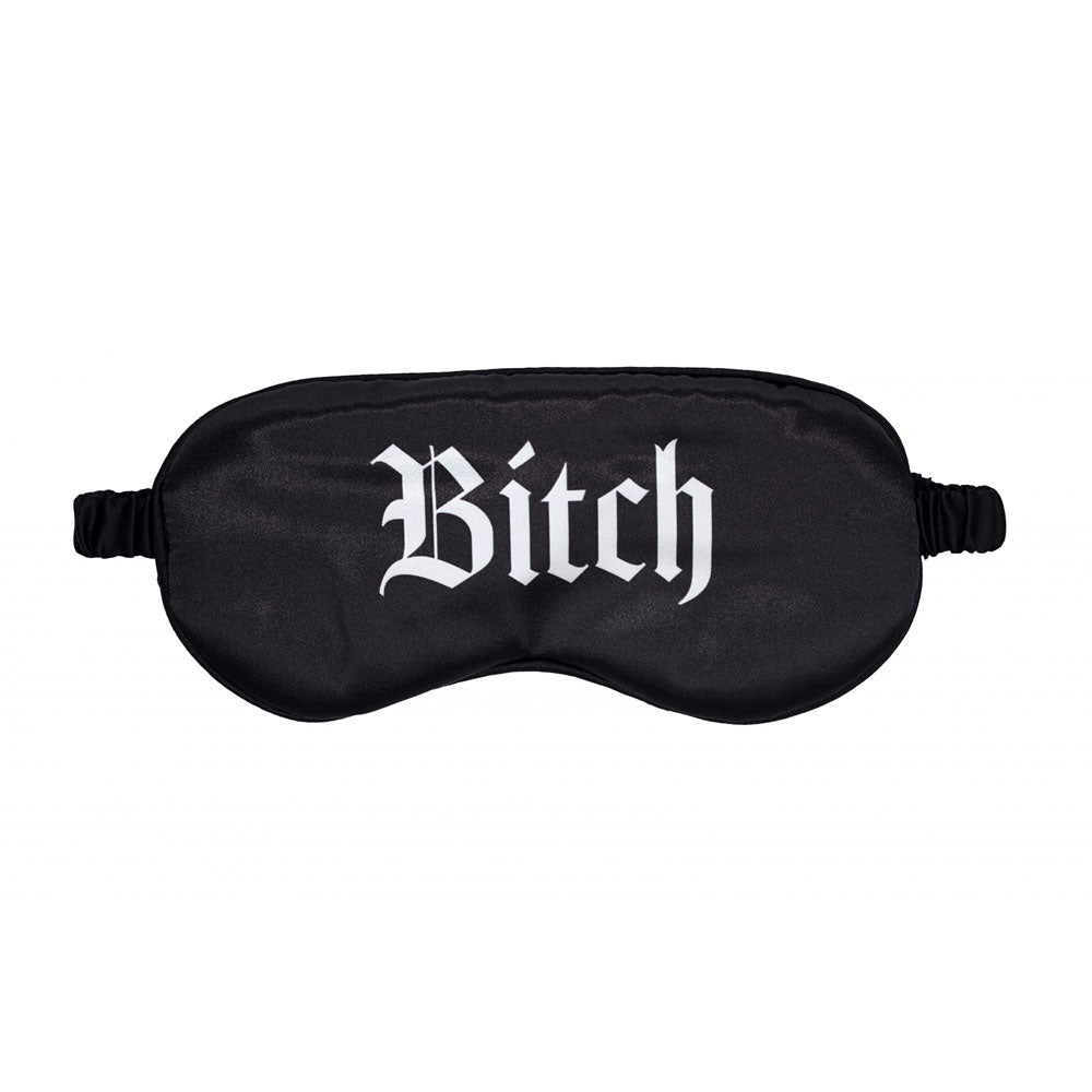 OUCH! Satin Mask - Bitch - Printed Eye Mask with luxurious fabric and comfortable design for intimate exploration.