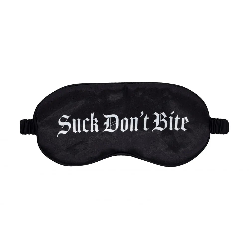 OUCH! Satin Mask - Suck Don't Bite -  Printed Eye Mask Shots Toys Discreet Intimate Essentials.