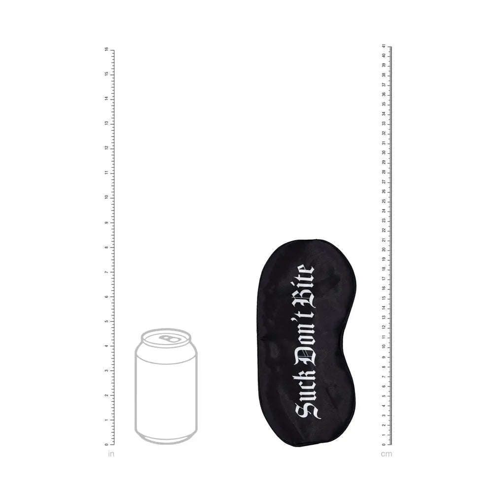 OUCH! Satin Mask - Suck Don't Bite -  Printed Eye Mask Shots Toys Discreet Intimate Essentials.