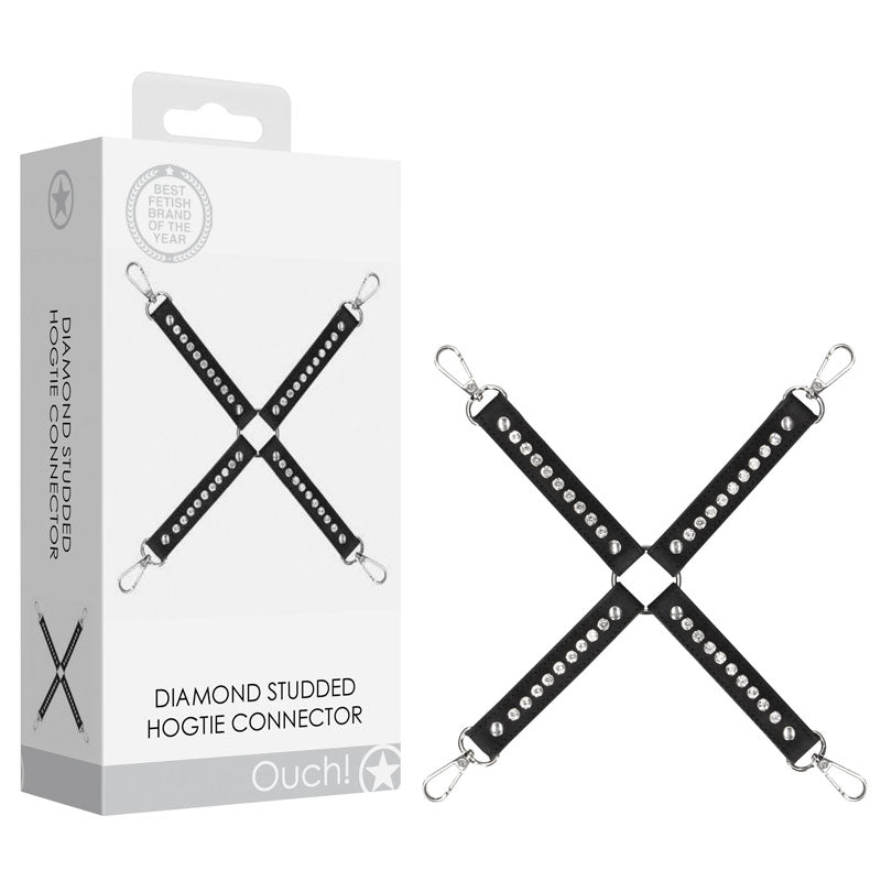 OUCH! Diamond Studded Hogtie - Restraint connector packaging with glamourous diamond studs.
