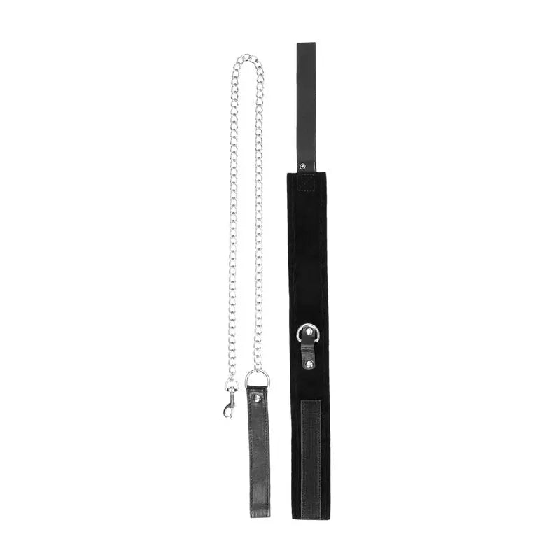 OUCH! BW Velcro Collar With Leash And Hand Cuffs -  Restraints Shots Toys Discreet Intimate Essentials.