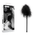 OUCH!  & White Feather Tickler -  Feather Crop in packaging showcasing a soft black feather tickler.