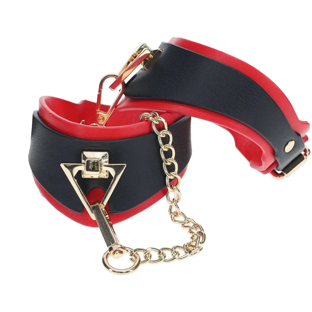 OUCH! Milan Collection - Leg Cuffs - /Red Restraints Shots Toys Discreet Intimate Essentials.