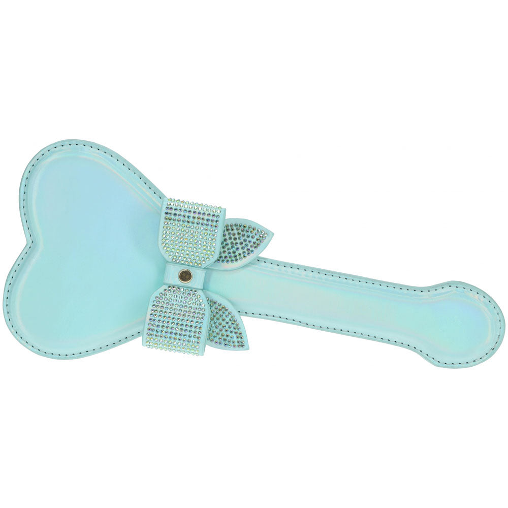 OUCH! Paris Collection - Paddle - Baby  Heart Paddle featuring iridescent hardware and bonded leather design.