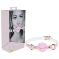 OUCH! Paris Collection breathable silicone ball gag with adjustable straps and stylish pink design.