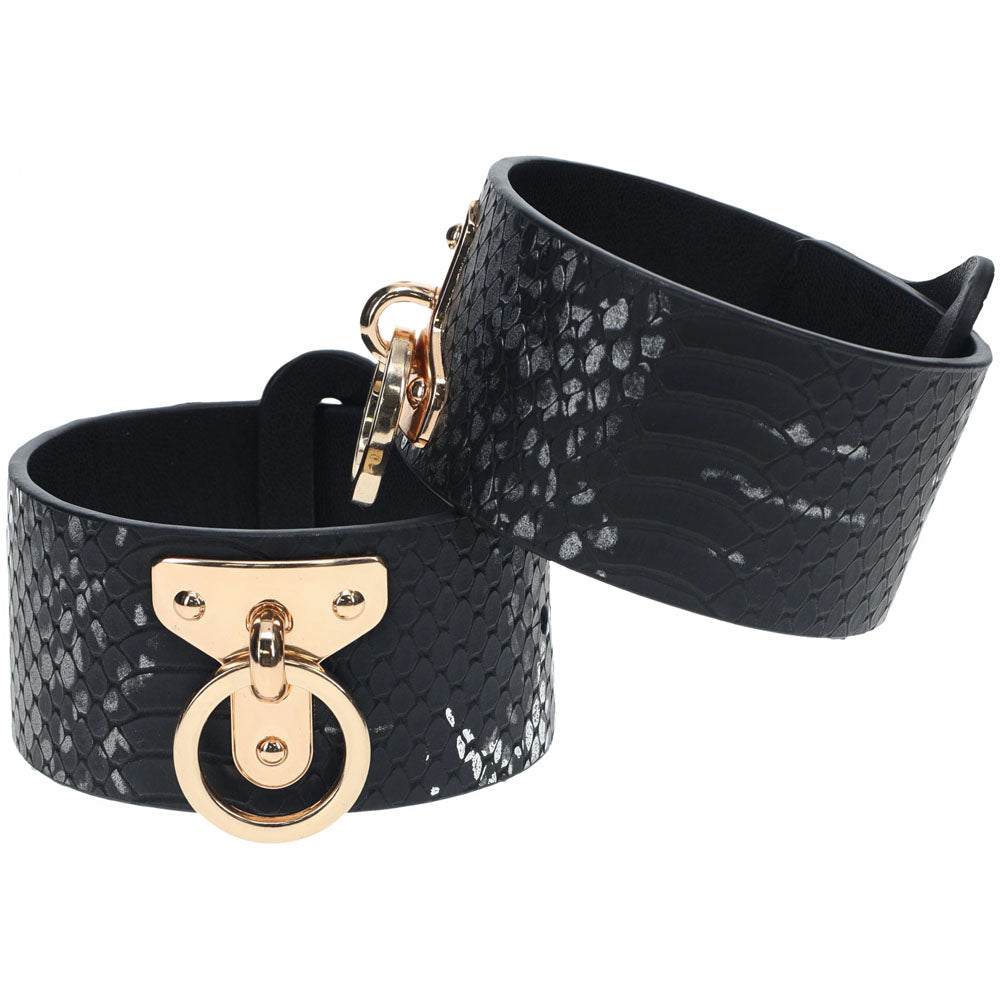 OUCH! Florence Collection - Handcuffs - Restraints made with stylish bonded leather and secure metallic hardware.