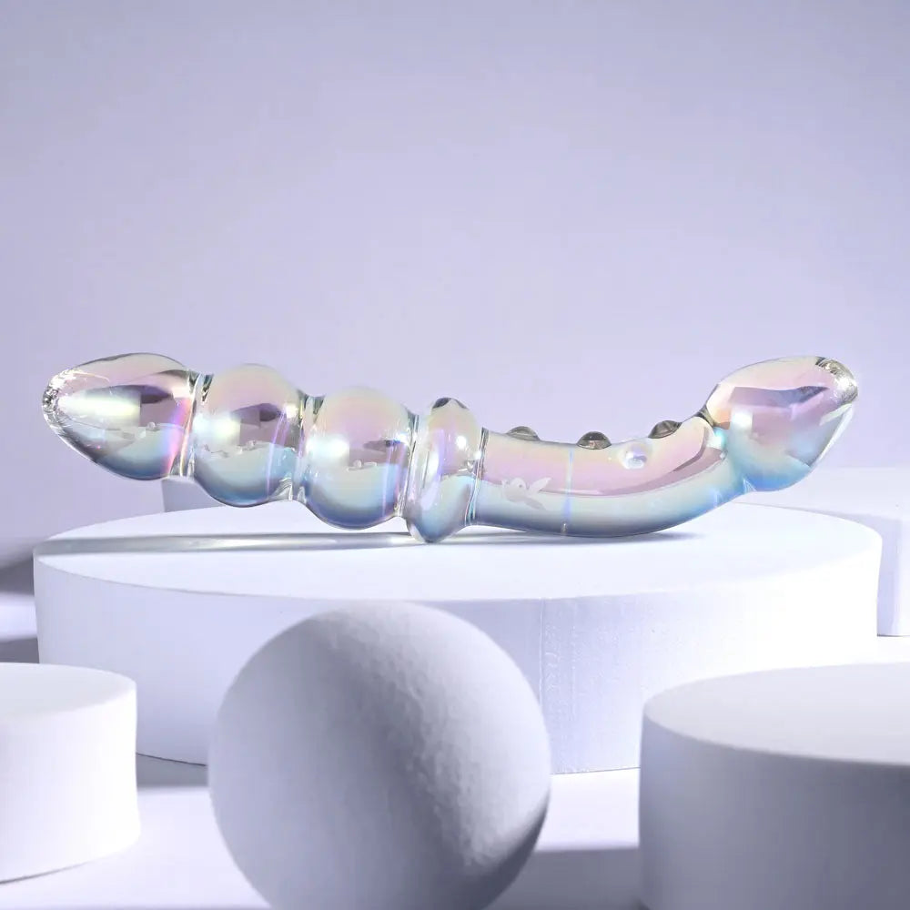 Playboy Pleasure JEWELS DOUBLE -  Glass 17.1 cm Double Ended Dildo Playboy Pleasure Discreet Intimate Essentials.
