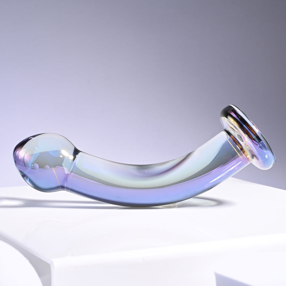 Playboy Pleasure JEWELS KING -  Glass 16.3 cm Dildo, smooth shaft for G-Spot or P-Spot stimulation.