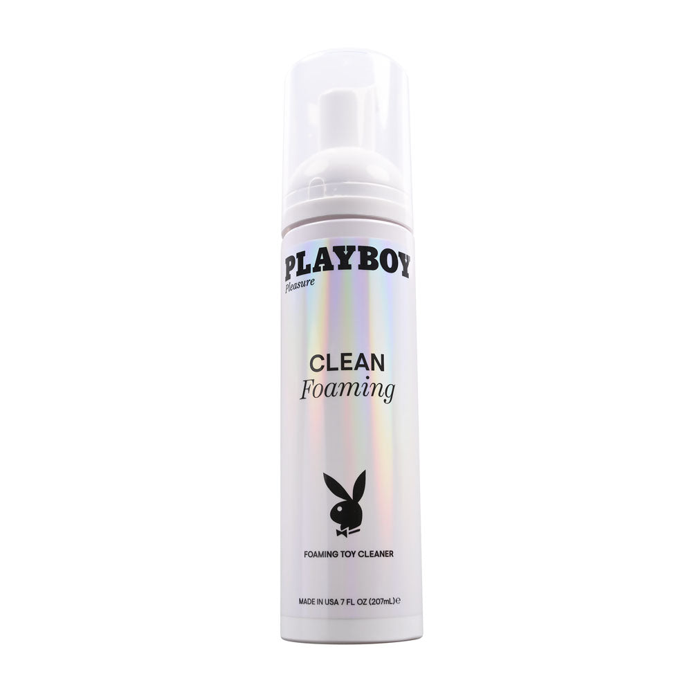 Affordable quality Playboy Pleasure CLEAN FOAMING - Foaming Toy Cleaner - 207 ml Bottle  from Playboy Pleasure by Discreet Intimate Essentials with Discreet Delivery 