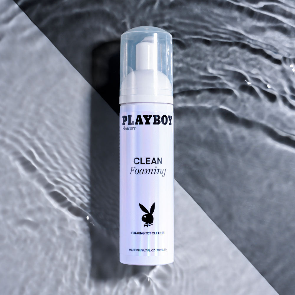 Affordable quality Playboy Pleasure CLEAN FOAMING - Foaming Toy Cleaner - 207 ml Bottle  from Playboy Pleasure by Discreet Intimate Essentials with Discreet Delivery 