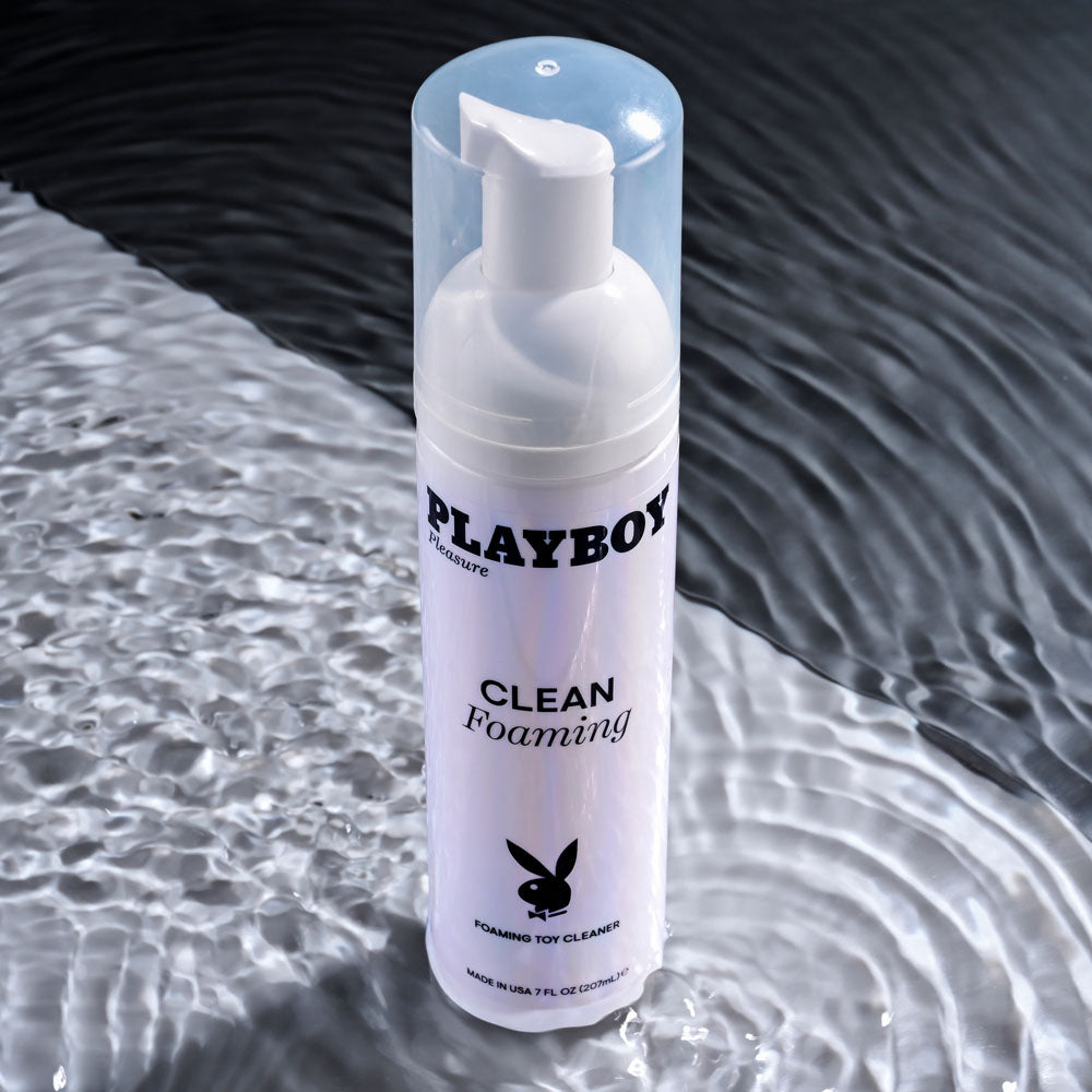 Affordable quality Playboy Pleasure CLEAN FOAMING - Foaming Toy Cleaner - 207 ml Bottle  from Playboy Pleasure by Discreet Intimate Essentials with Discreet Delivery 