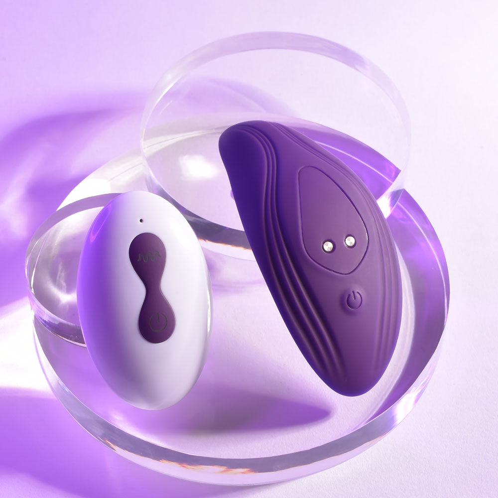 Playboy Pleasure OUR LITTLE SECRET -  USB Rechargeable Panty Vibrator with Wireless Remote Control, shown in sleek design.