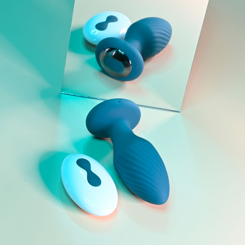 Playboy Pleasure SPINNING TAIL TEASER -  9.7 cm USB Rechargeable Vibrating & Rotating Butt Plug with Wireless Remote.