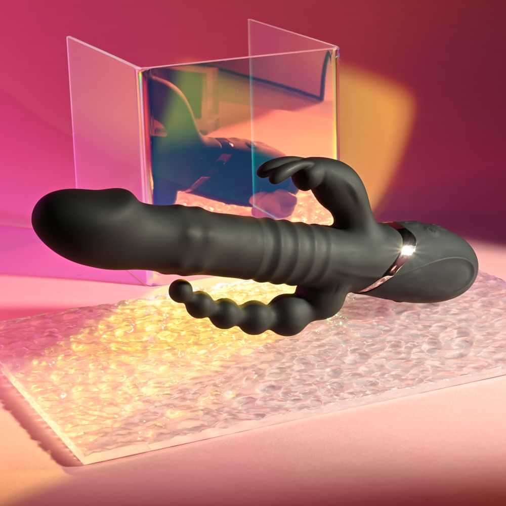 Playboy Pleasure BIG BUNNY ENERGY -  26.2 cm USB Rechargeable Rabbit Vibrator with Anal Beads