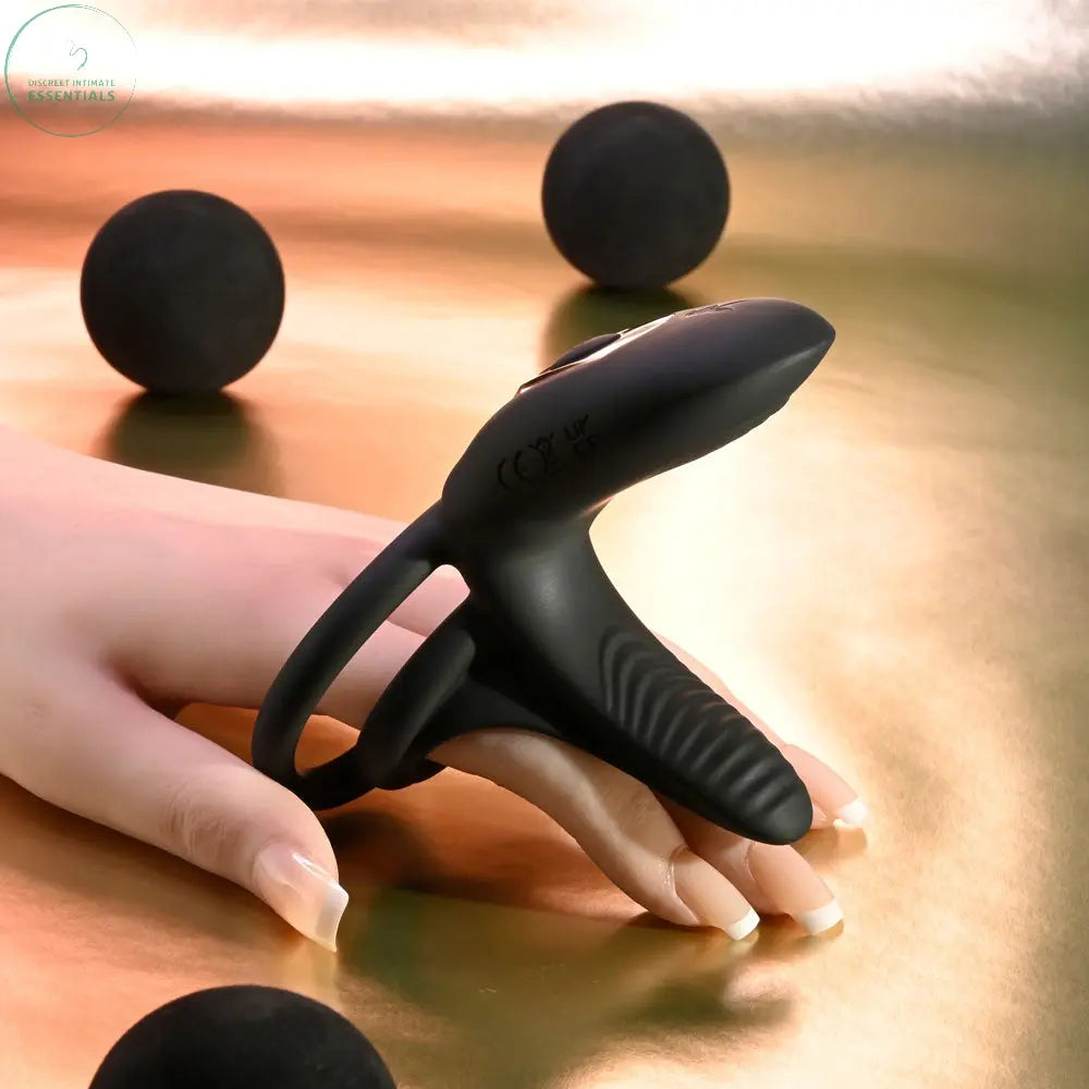 Affordable quality Playboy Pleasure JUST RIGHT -  USB Rechargeable Vibrating Cock & Balls Rings  from Playboy Pleasure by Discreet Intimate Essentials with Discreet Delivery 