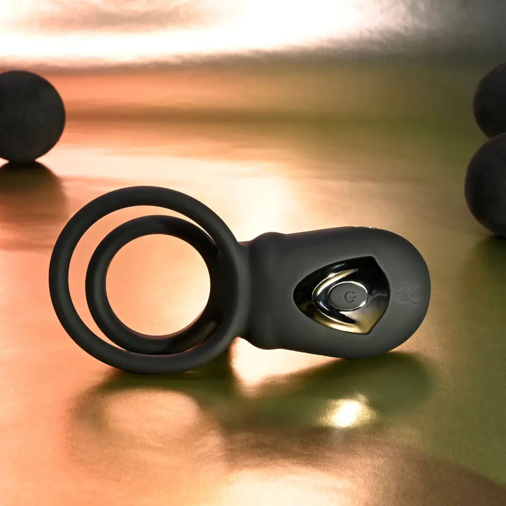 Playboy Pleasure JUST RIGHT -  USB Rechargeable Vibrating Cock & Balls Rings Playboy Pleasure Discreet Intimate Essentials.