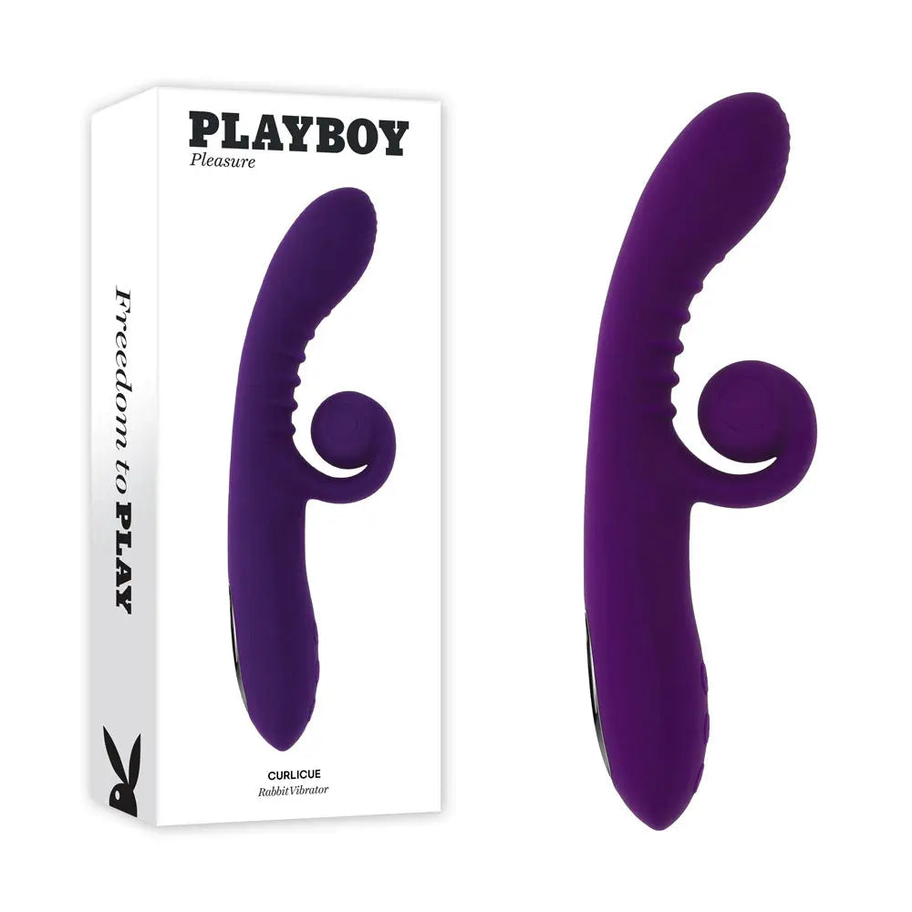 Playboy CURLICUE -  23.5 cm USB Rechargeable Rabbit Vibrator Playboy Pleasure Discreet Intimate Essentials.