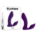 Playboy Pleasure MIX & MATCH USB rechargeable vibrating C-ring alongside its box for pleasure and fun.