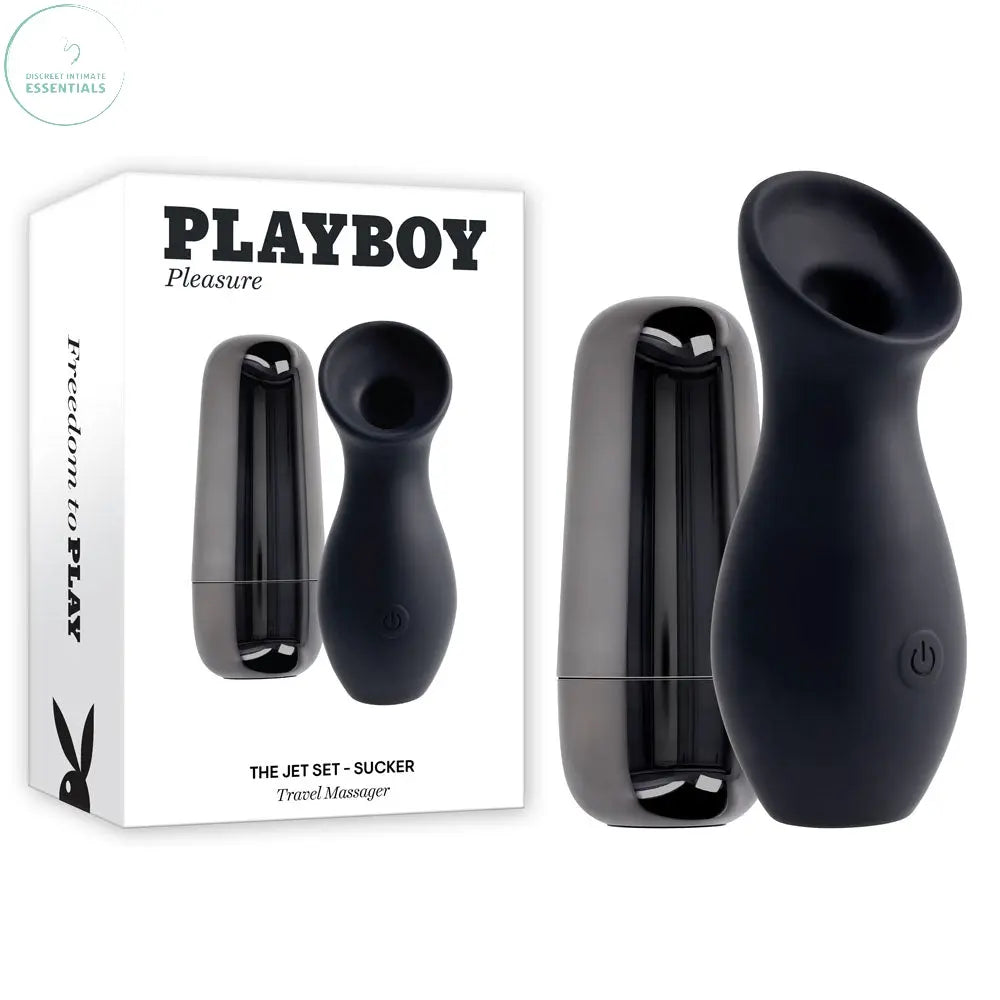 Affordable quality Playboy Pleasure THE JET SET - SUCKER -  10.3 cm Sucking Stimulator with Rechargeable Charging Case  from Playboy Pleasure by Discreet Intimate Essentials with Discreet Delivery 