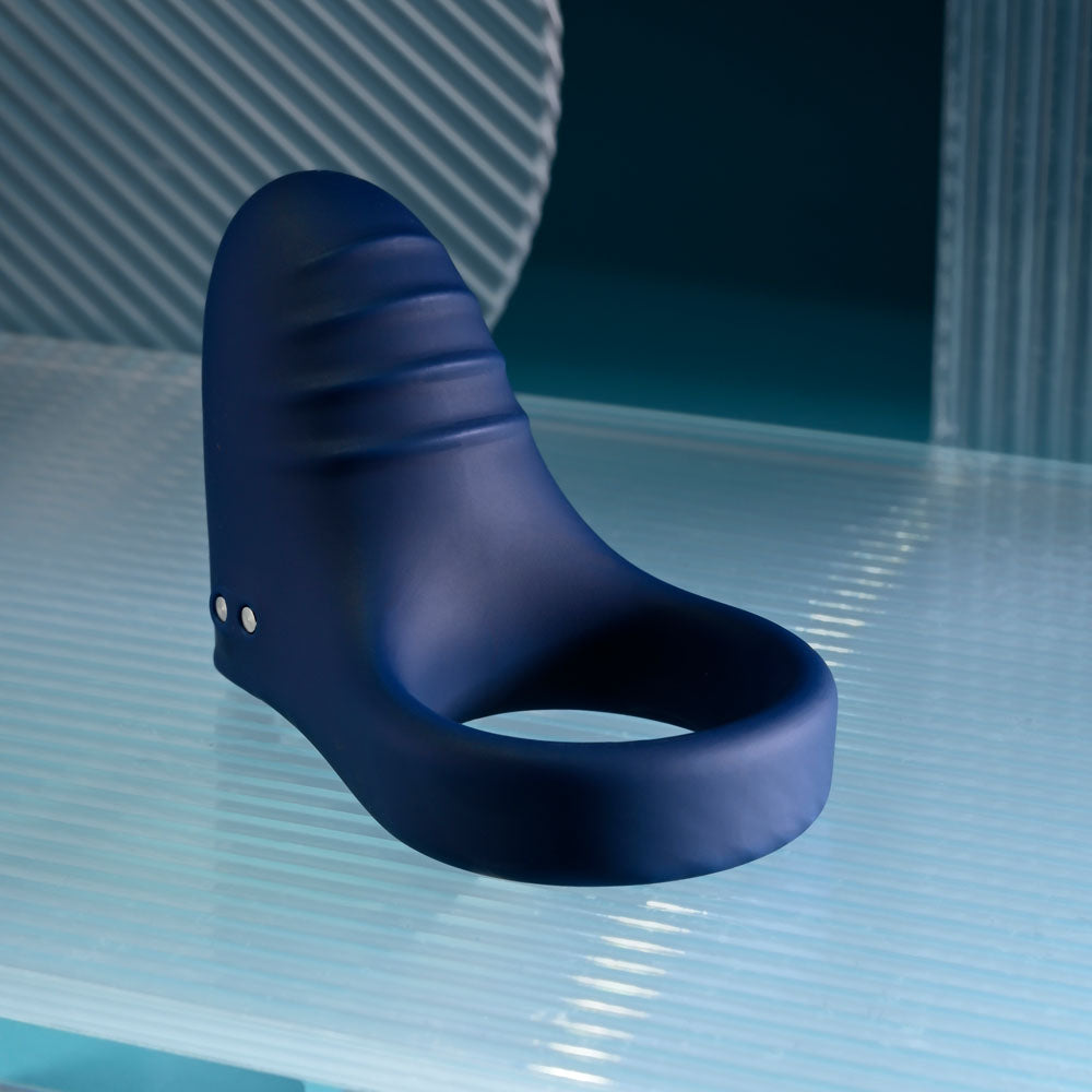 Playboy Pleasure PLEASURE POINT - USB Rechargeable Vibrating Cock Ring on a sleek background.