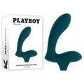 Playboy Pleasure WRAPPED AROUND YOUR FINGER -  USB Rechargeable Finger Stimulator next to packaging.