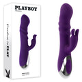 Playboy Pleasure BUNNY PUNCH - 24.4 cm USB Rechargeable Twirling Rabbit Vibrator with ergonomic design and packaging.