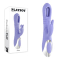 Playboy Pleasure TAP ME IN USB rechargeable rabbit vibrator with tapping shaft, designed for intense pleasure.