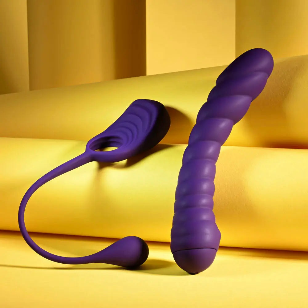 Affordable quality Playboy Pleasure TWISTED PLAYGROUND -  USB Rechargeable Vibrator and Cock Ring Kit  from Playboy Pleasure by Discreet Intimate Essentials with Discreet Delivery 