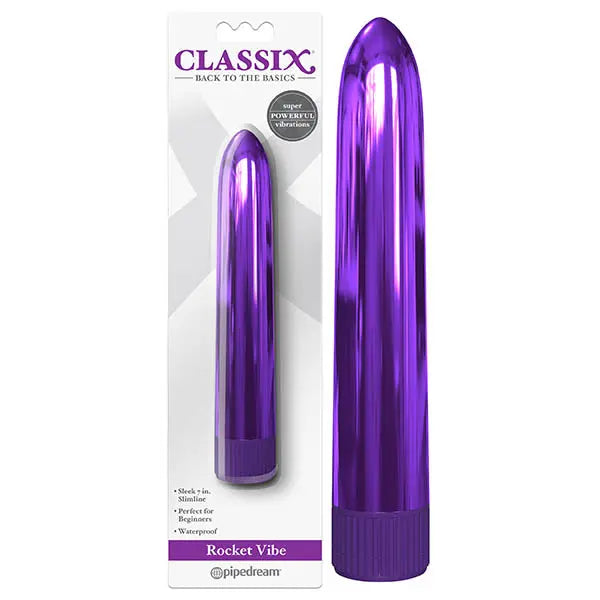 Affordable quality Classix Rocket Vibe - Metallic  17.8 cm (7'') Vibrator  from Pipedream by Discreet Intimate Essentials with Discreet Delivery 