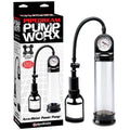 Affordable quality Pump Worx Accu-Meter Power Pump - Clear/Black Penis Pump with Gauge  from Pipedream by Discreet Intimate Essentials with Discreet Delivery 