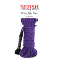 Deluxe bondage rope in purple, perfect for Japanese-style bondage and Shibari with a soft texture.