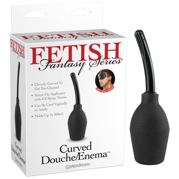 Fetish Fantasy Series Curved Douche/Enema -  Douche/Enema package with silicone bulb and applicator for intimate cleansing.