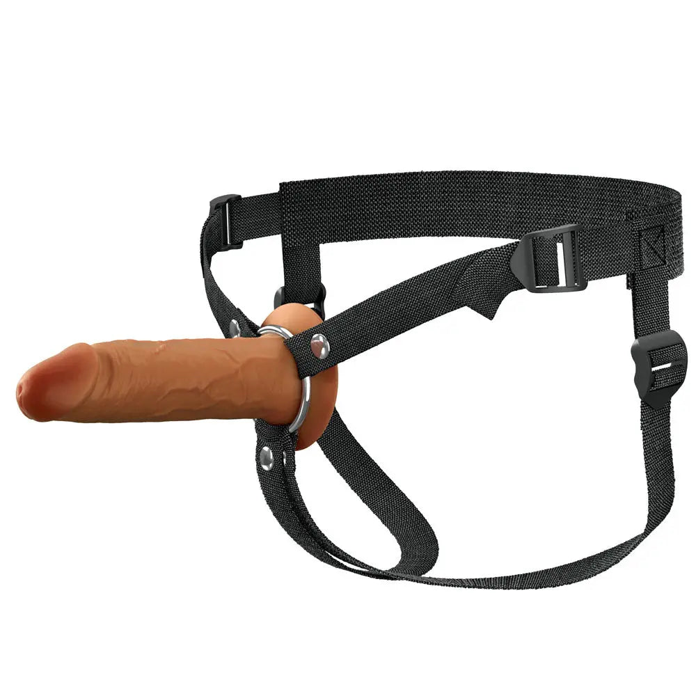 FX Elite 6'' Silicone Hollow Strap-On - Tan - Tan 15.2 cm Hollow Strap-On Pipedream Discreet Intimate Essentials.