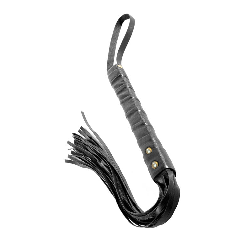 Fetish Fantasy Series Limited Edition Cat-o-nine Tails - Black Cat-O-Nine Tails made with genuine leather for intimate play.