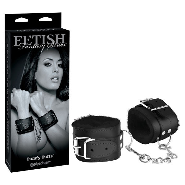 Fetish Fantasy Series Limited Edition Cumfy Cuffs - Restraints with soft fur lining and sturdy metal hardware.