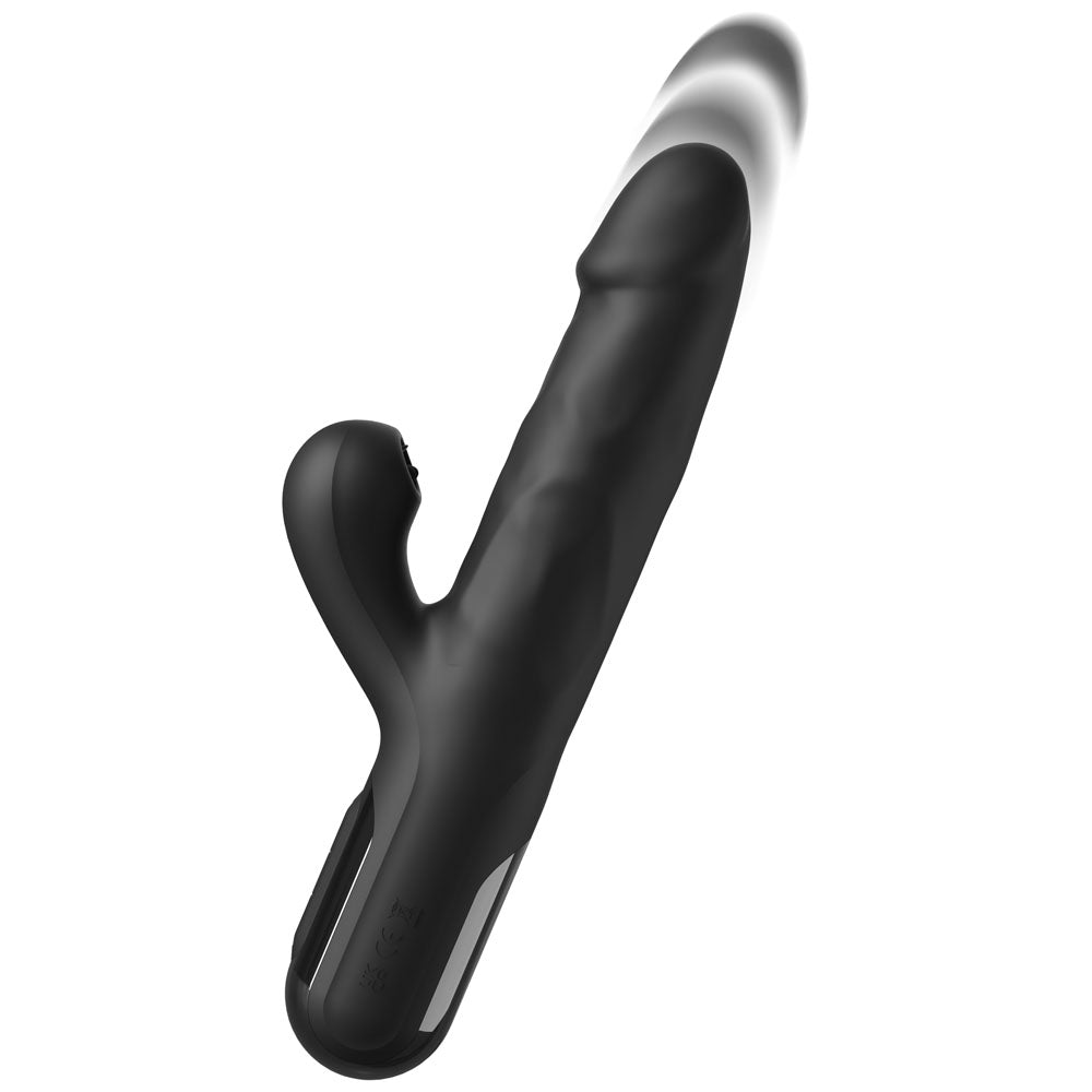 FFS Sonix Silicone Thruster - 22 cm USB Rechargeable Thrusting Vibrator with Flicking Clit Stim.