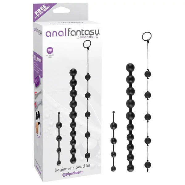 Anal Fantasy Collection Beginner's Bead Kit -  Anal Beads - Set of 3 Cords Pipedream Discreet Intimate Essentials.