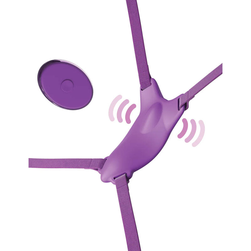 Fantasy For Her Ultimate Butterfly Strap-On -  USB Rechargeable Strap-On Stimulator with wireless remote control.