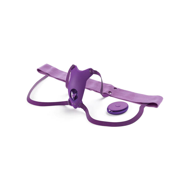 Fantasy For Her Ultimate Butterfly Strap-On - USB Rechargeable Strap-On Stimulator with remote and adjustable straps.