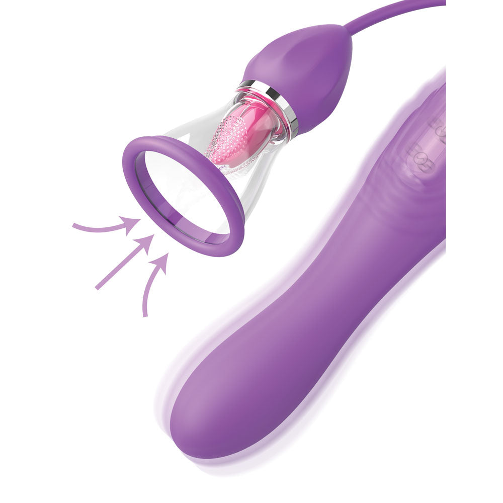 Fantasy For Her Her Ultimate Pleasure Max -  USB Rechargeable Vibrator with Flicking Stimulator close-up view