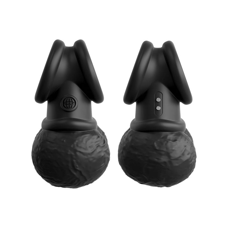 King Cock Elite The Crown Jewels Vibrating Silicone Balls - USB Rechargeable Vibrating Cock Ring for intimate essentials.