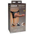 King Cock Elite Comfy Silicone Body Dock Kit - Body Dock Strap-On Harness with Tan 17.8 cm Dong packaging image