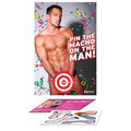 Bachelorette Party Favors Pin The Macho On The Man - Party Game with colorful confetti and playful designs.