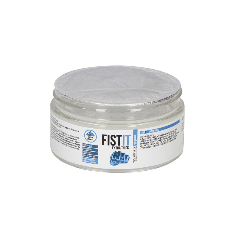 PHARMQUESTS Fist-It Extra Thick - 300ml - Thick Water Based Lubricant - 300 ml Tub in a clear jar.