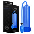 Pumped Classic Penis Pump - Penis Pump displayed with blue sleeve and box packaging.