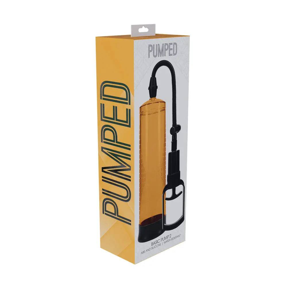 Affordable quality PUMPED Basic Pump 2 - Orange - Orange Penis Pump  from Shots Toys by Discreet Intimate Essentials with Discreet Delivery 