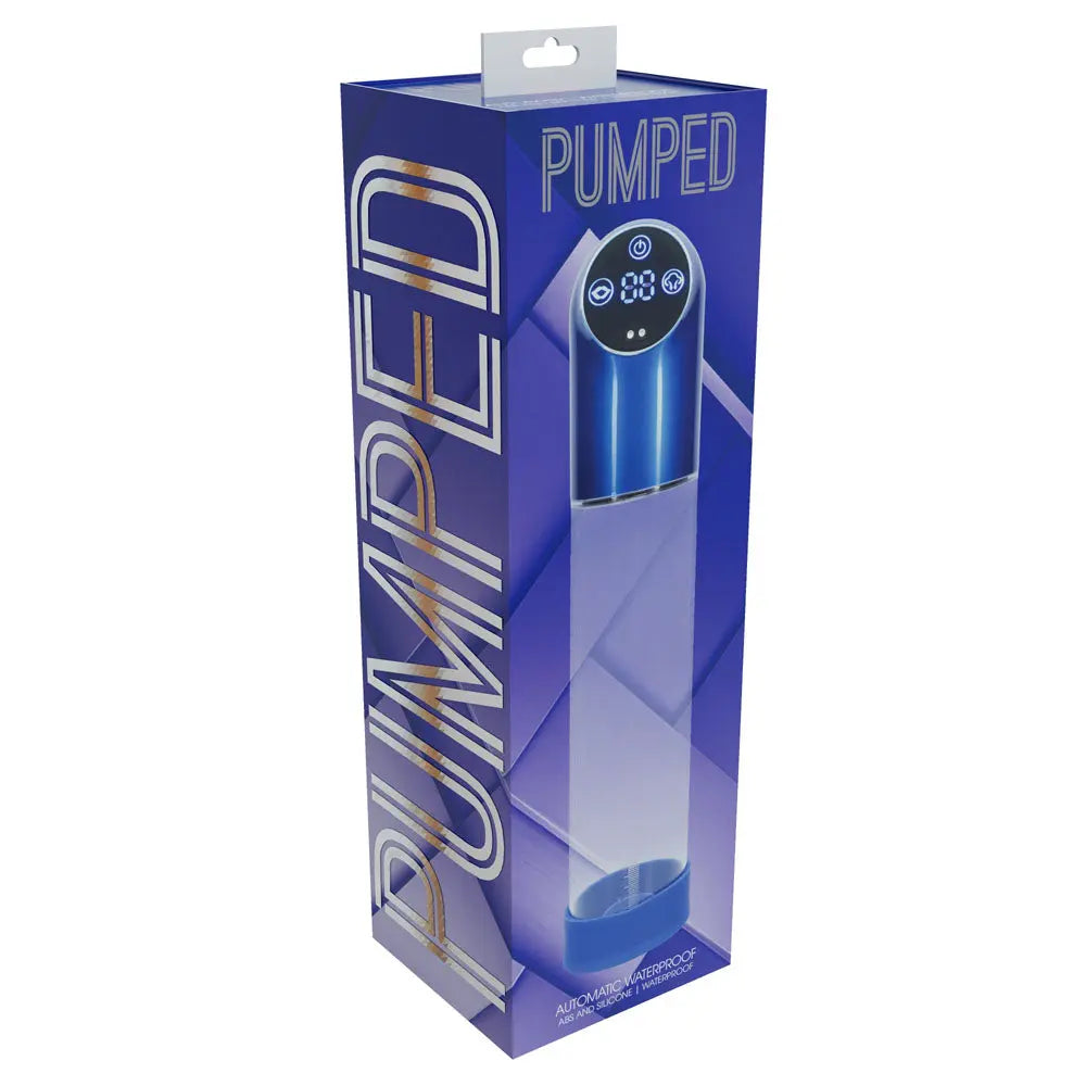 Affordable quality PUMPED Automatic Waterproof Pump - Metal  - /Clear USB Rechargeable Automatic Penis Pump  from Shots Toys by Discreet Intimate Essentials with Discreet Delivery 